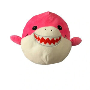 Peek a Book pink plush shark 10"